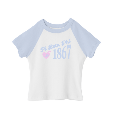 UM ΠΒΦ Healing Angelite Pi Beta Phi Cropped Tee '24