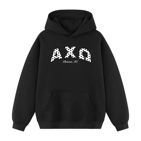 Black Polka Dot Hoodie Clemson Pre-order