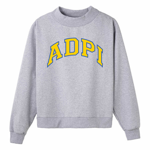 Light Blue and Gold Campus Colors Sorority Mock Neck