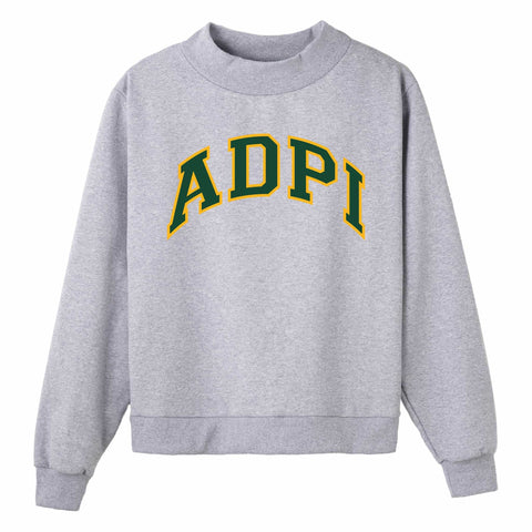 Green and Yellow Campus Colors Sorority Mock Neck
