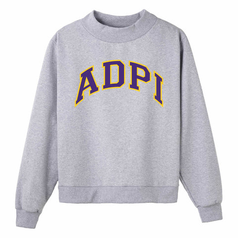 Purple and Gold Campus Colors Sorority Mock Neck
