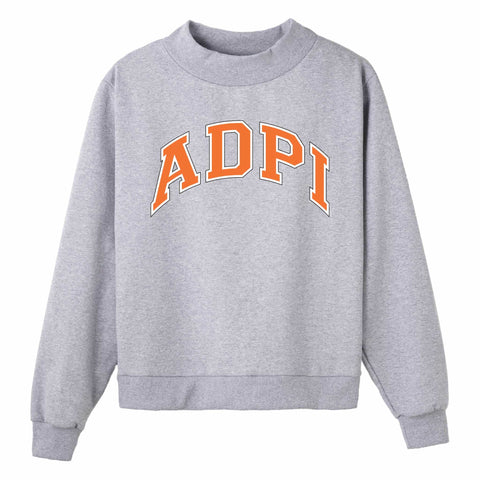 Burnt Orange Campus Colors Sorority Mock Neck