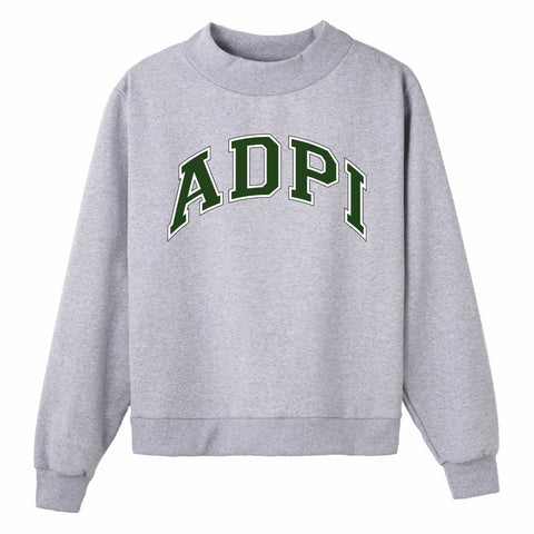 Green Campus Colors Sorority Mock Neck