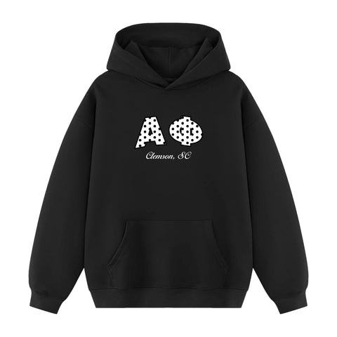 Black Polka Dot Hoodie Clemson Pre-order