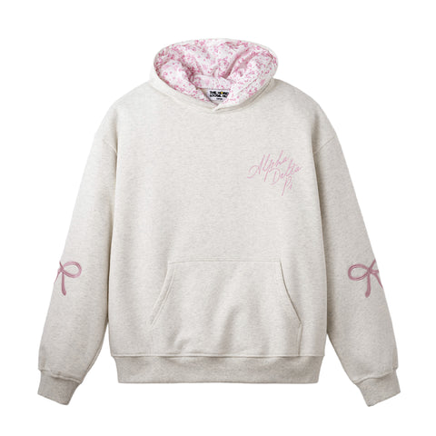 Floral Bow Embroidered Sorority Hoodie