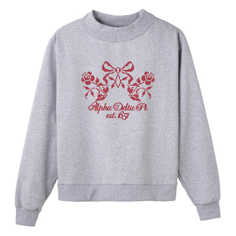 Rose Bit Sorority Mock Neck