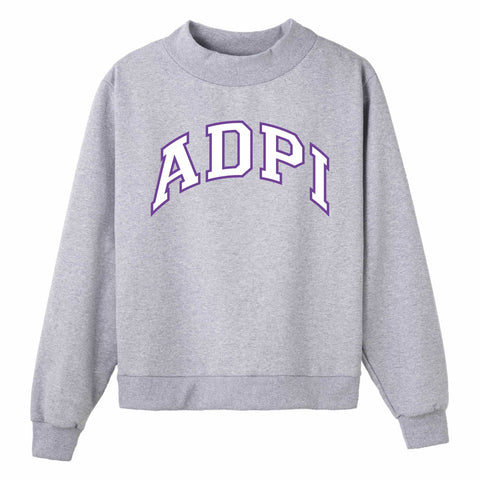 Purple and White Campus Colors Sorority Mock Neck