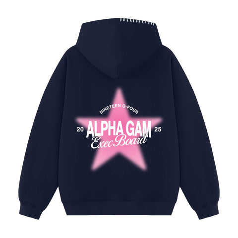Star Council Exec Hood Stitch Sorority Hoodie