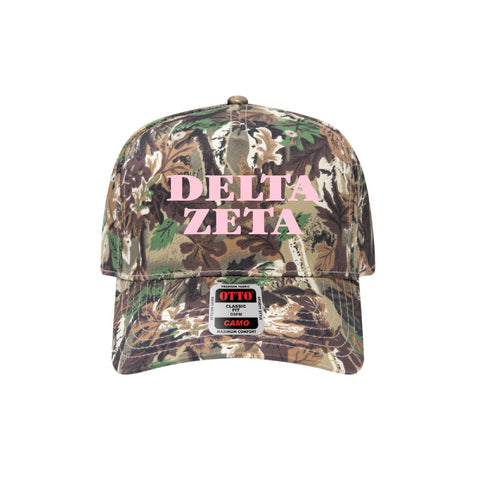 PO 13855| California State University Long Beach| Delta Zeta| CAMO HAT