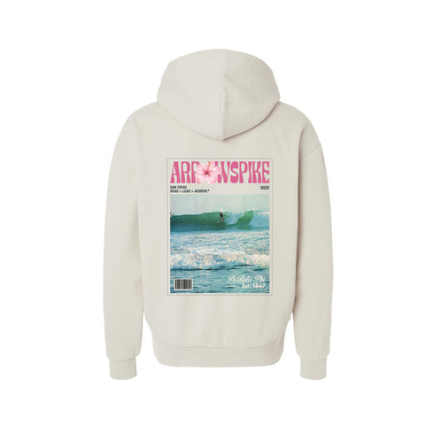 PO 90050| University of California San Diego Pi Beta Phi NO DRAWSTRING HOODIE Ivory