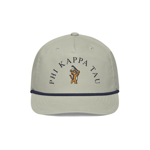 Tiger Golf Rope Hat-Phi Kappa Tau-cream, tan