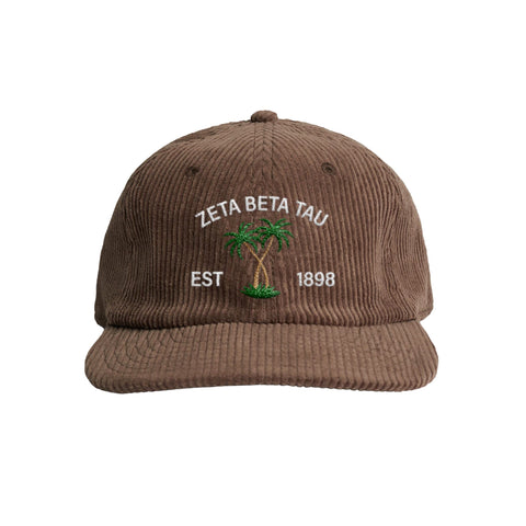 Desert Island Embroidered Fraternity Corduroy Cap