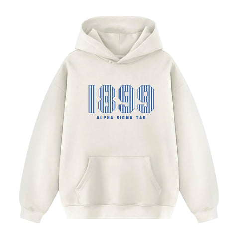 Pinstripe Year Cream Hoodie JMU Pre-order Fall '25