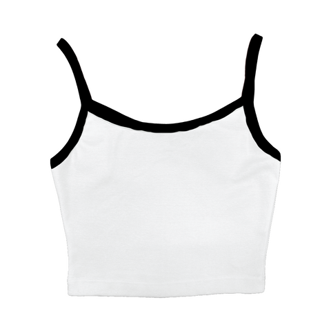 Cropped Hermosa Tank Two Tone Color (Thin Strap Tank)