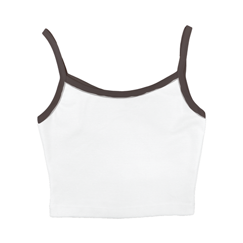 Cropped Hermosa Tank Two Tone Color (Thin Strap Tank)