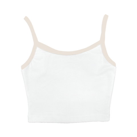 Cropped Hermosa Tank Two Tone Color (Thin Strap Tank)