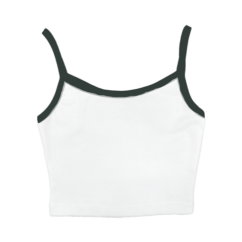 Cropped Hermosa Tank Two Tone Color (Thin Strap Tank)