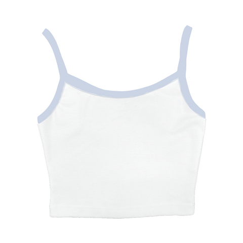 Cropped Hermosa Tank Two Tone Color (Thin Strap Tank)