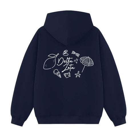 Beach Day Delta Zeta Hoodie LMU Pre-order