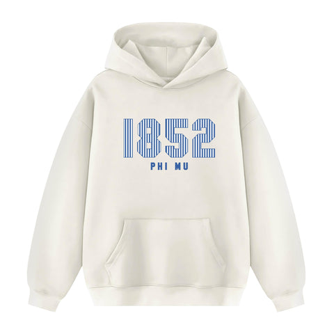 Pinstripe Year Cream Hoodie JMU Pre-order Fall '25