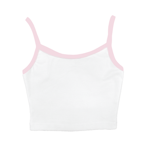 Cropped Hermosa Tank Two Tone Color (Thin Strap Tank)