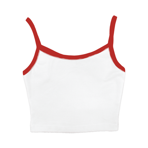 Cropped Hermosa Tank Two Tone Color (Thin Strap Tank)