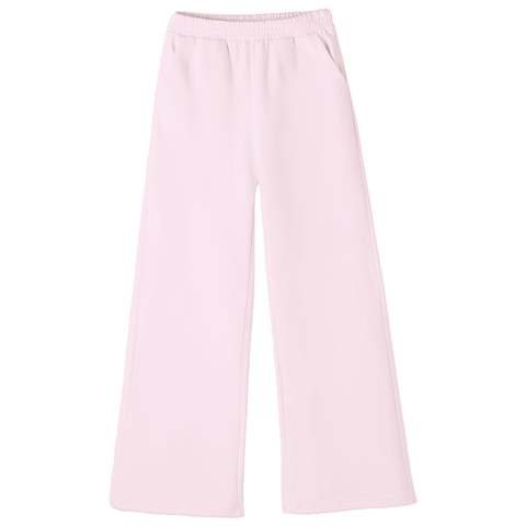 Catalina Sweats, custom fleece flare sweatpants in BB Blush color