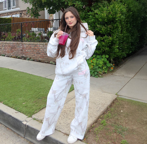 Alpha Phi White Camo Sweats