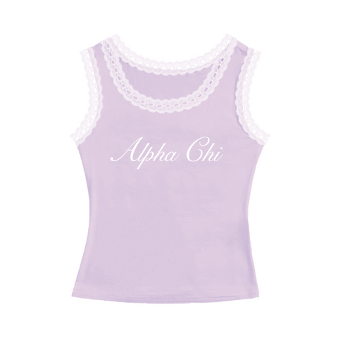 ΑΧΩ Purdue Baby Pink Lace Victoria Tank '24