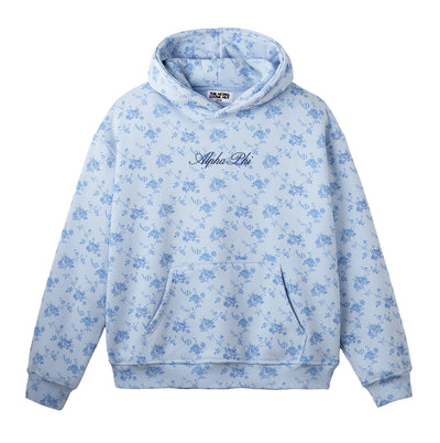 Alpha Phi All-Over Floral Print Hoodie