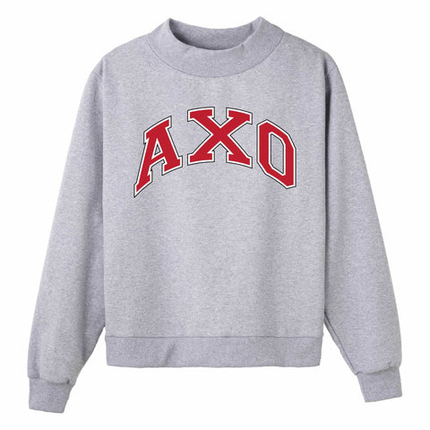 Crimson Campus Colors Sorority Mock Neck
