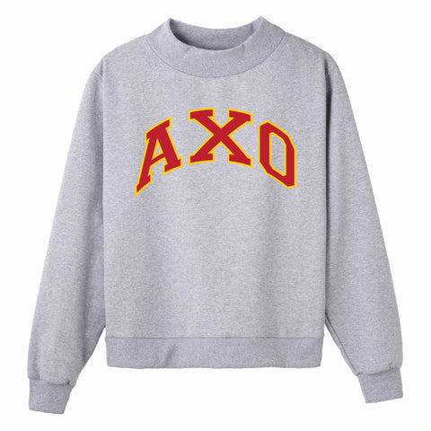 Crimson and Gold Campus Colors Sorority Mock Neck