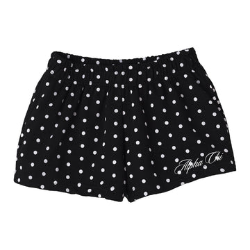 Spotted Essential Embroidered Sorority Black Shorts
