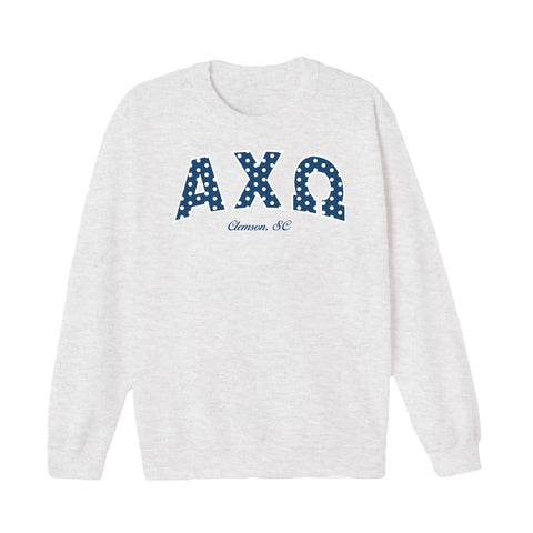 Polka Dot Crewneck Clemson Pre-order