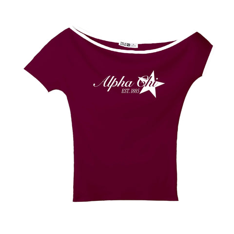 Written in the Stars Bordeaux Sorority Marina Top