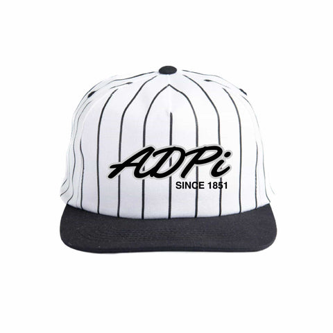 Silver and Black Embroidered Sorority Hat
