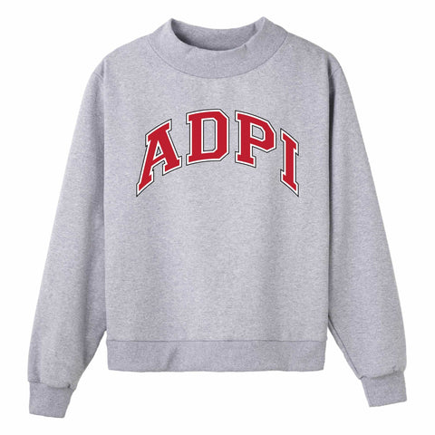 Crimson Campus Colors Sorority Mock Neck