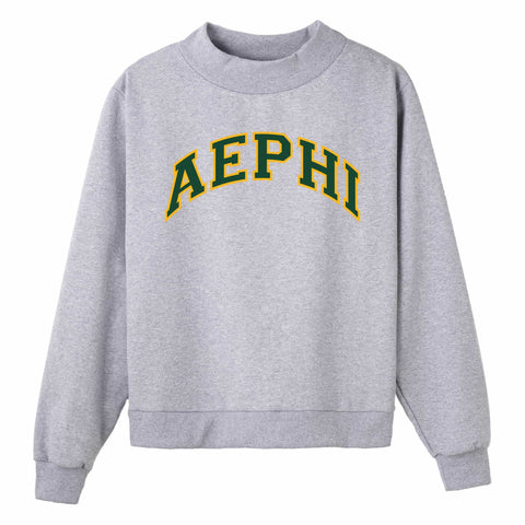 Green and Yellow Campus Colors Sorority Mock Neck