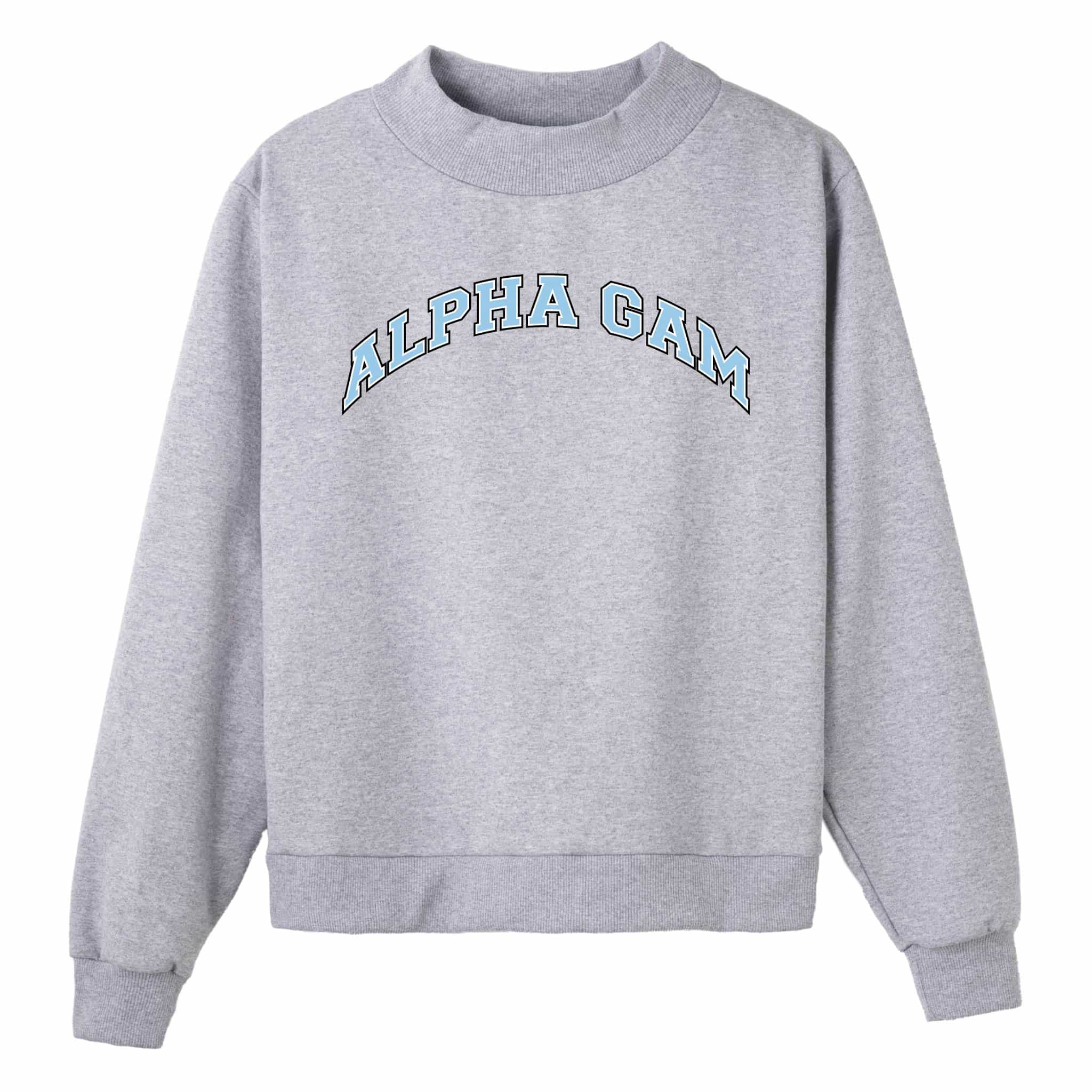 Light Blue Campus Colors Sorority Mock Neck – The Hang Loose Hut