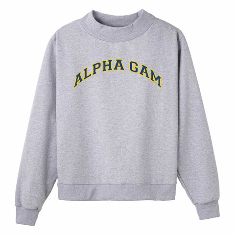 Navy and Gold Campus Colors Sorority Mock Neck