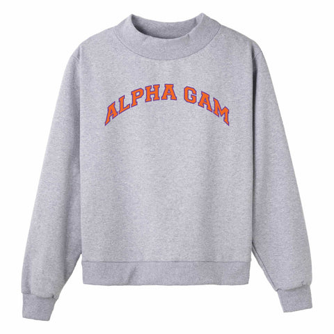 Purple and Orange Campus Colors Sorority Mock Neck