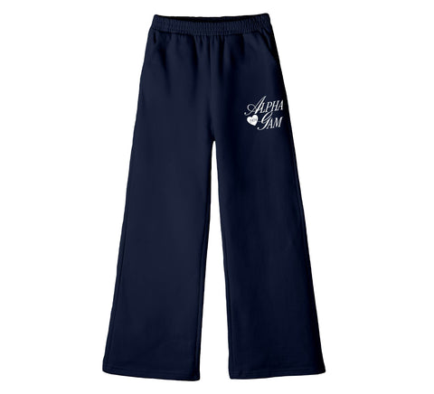 Adorn Navy Sorority Flare Sweats