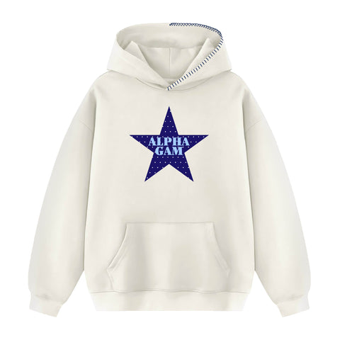 Blue Eyes Hood Stitch Sorority Hoodie