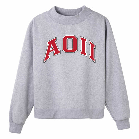 Crimson Campus Colors Sorority Mock Neck
