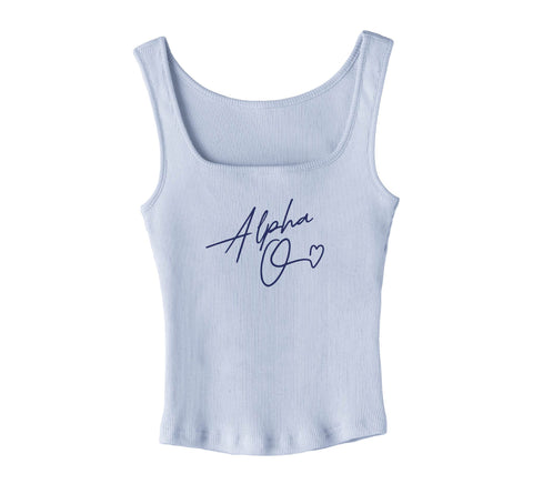 With Love Blue Sorority Tank