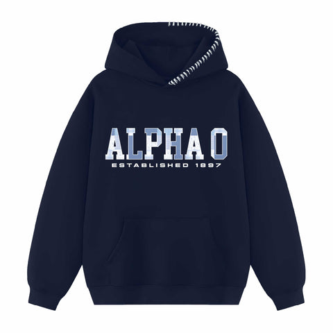Pieced Together Hood Stitch Sorority Hoodie