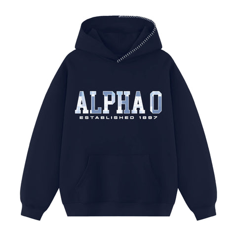 Pieced Together Hood Stitch Sorority Hoodie