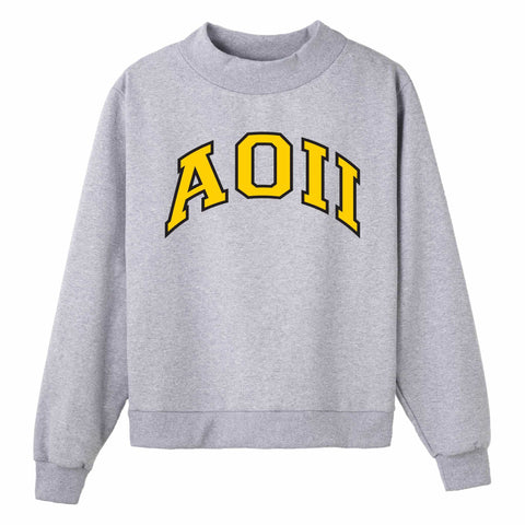 Gold and Black Campus Colors Sorority Mock Neck