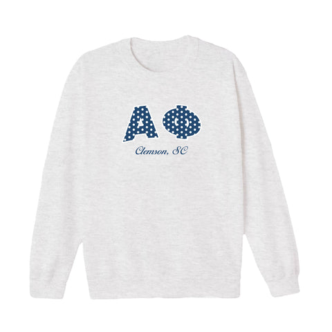 Polka Dot Crewneck Clemson Pre-order