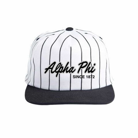 Silver and Black Embroidered Sorority Hat